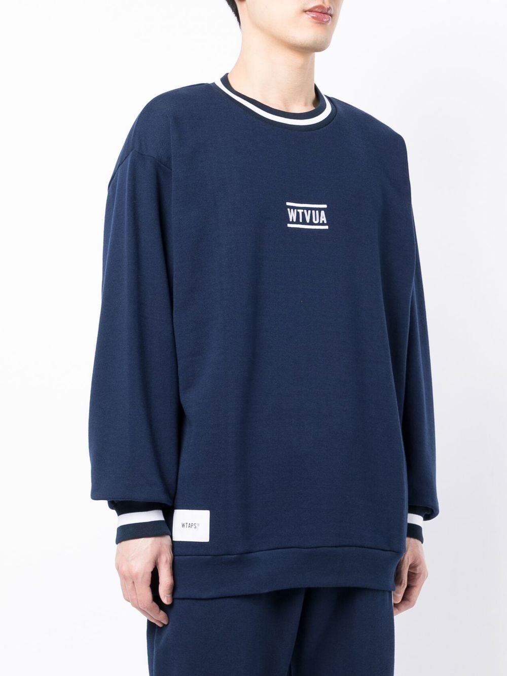 WTAPS logo-print Crew Neck Sweatshirt - Farfetch