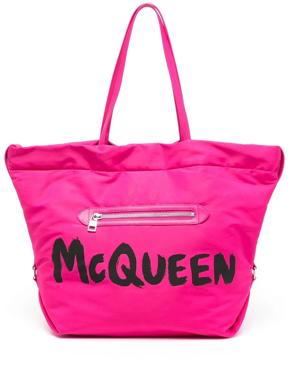 

Alexander McQueen tote con logo de grafiti - Rosado