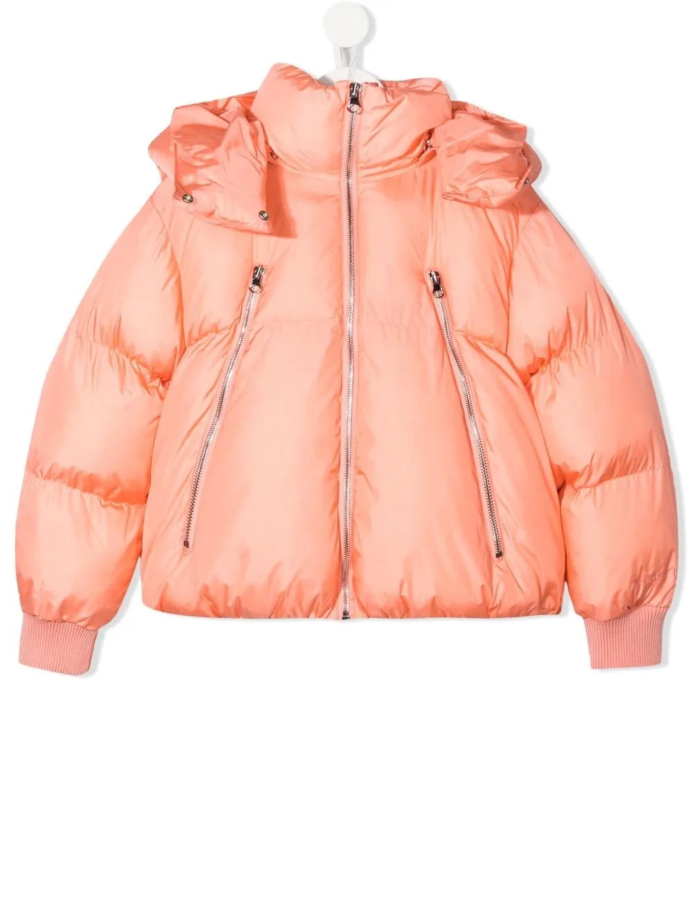 

MM6 Maison Margiela Kids hooded padded-design jacket - M6302 PEACH PINK