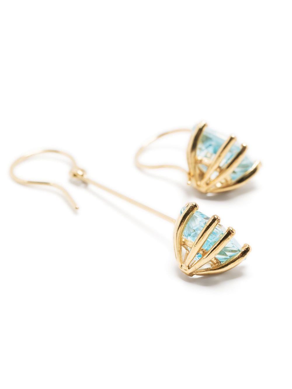 Shop Beatriz Palacios Asymmetric-design Drop Earrings In Gold