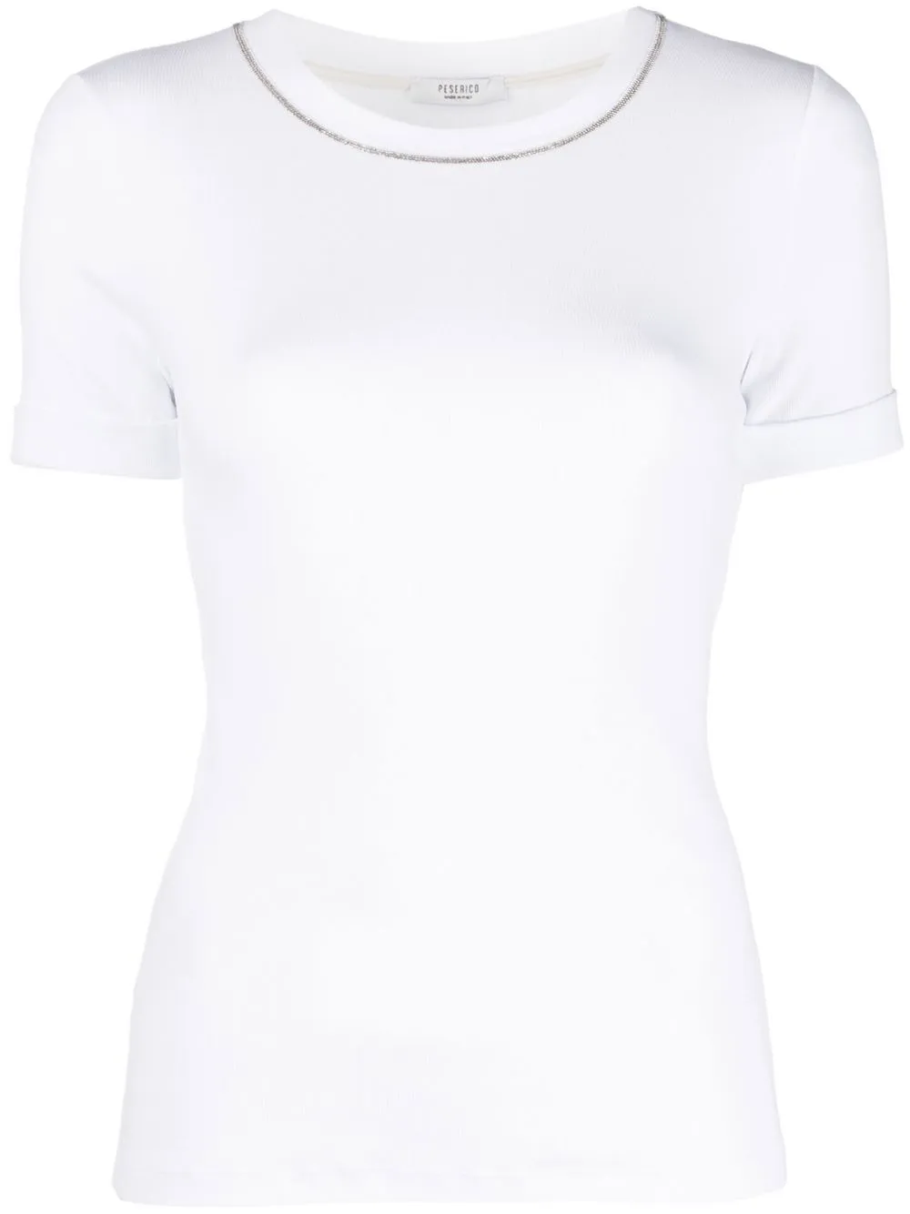 

Peserico playera de tejido fino de canalé - Blanco