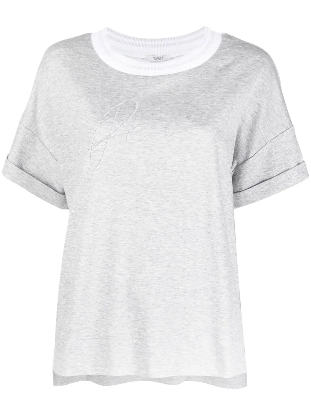 

Peserico playera con cuello redondo - Gris