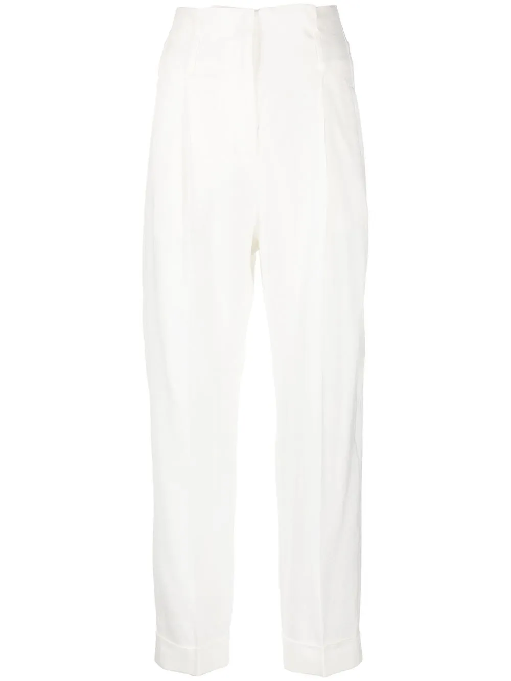 

Peserico pantalones con tiro alto - Blanco