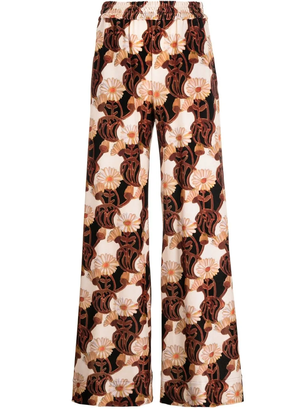 

La DoubleJ pantalones palazzo con estampado floral - Neutro