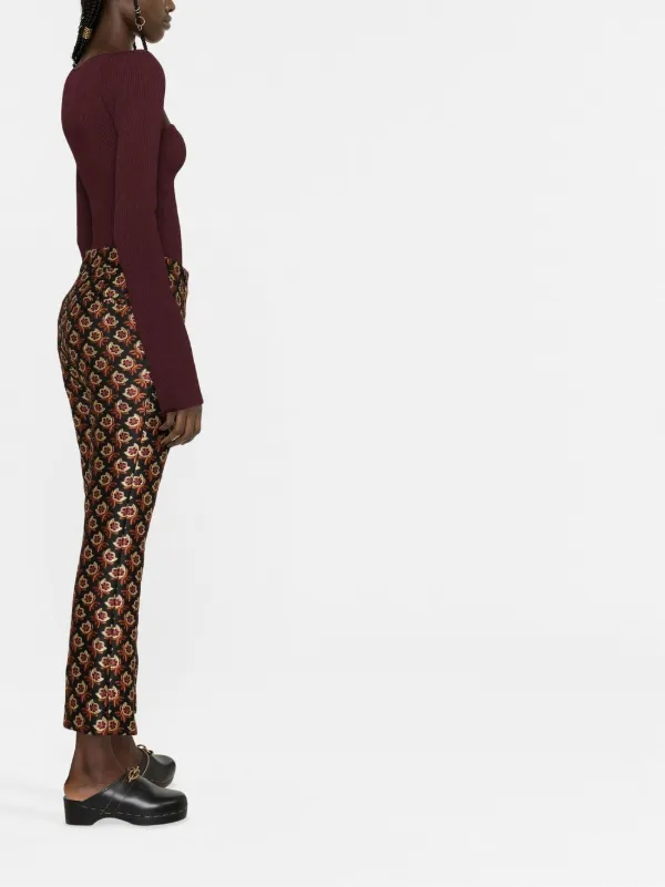 Patterned deals cigarette trousers