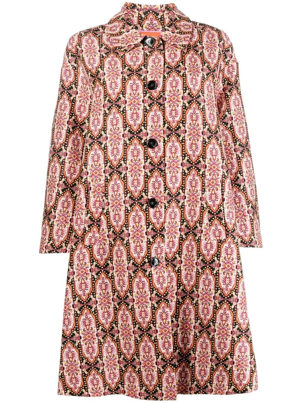 

La DoubleJ graphic-print boxy-cut coat - Pink