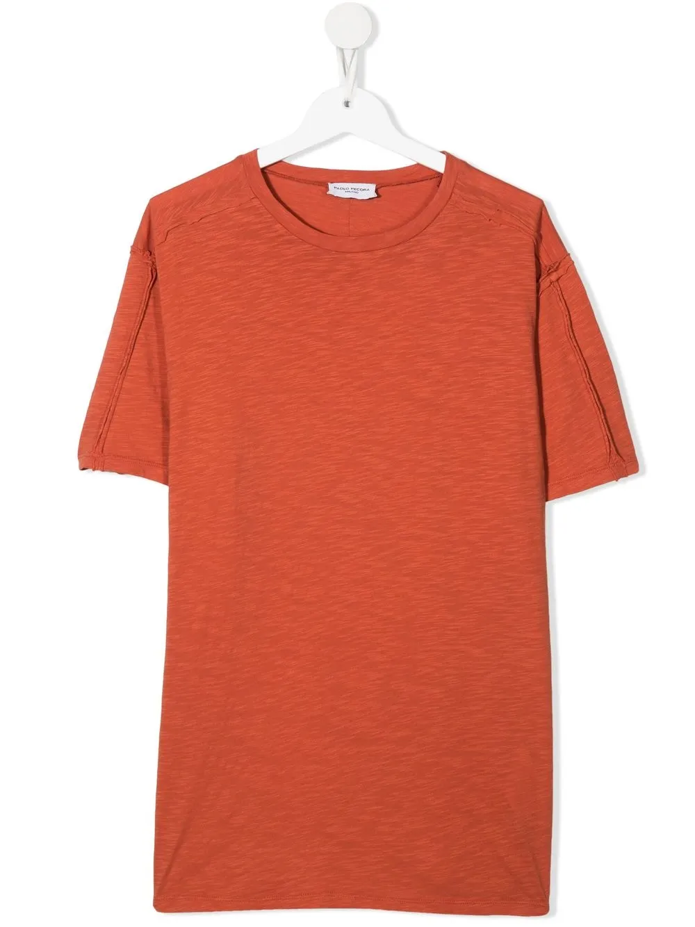 

Paolo Pecora Kids playera con costuras expuestas - Naranja