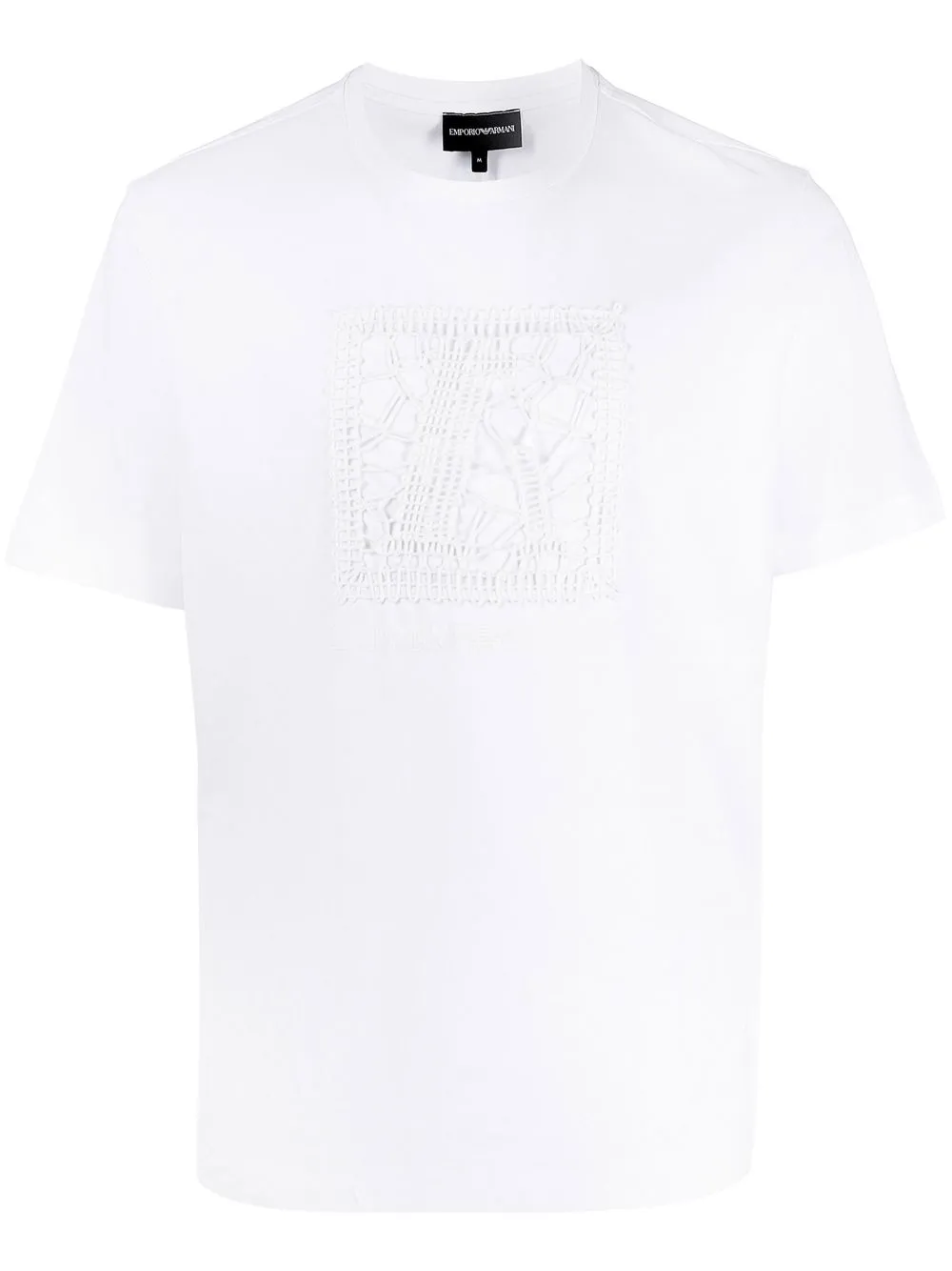 

Emporio Armani playera con logo bordado - Blanco