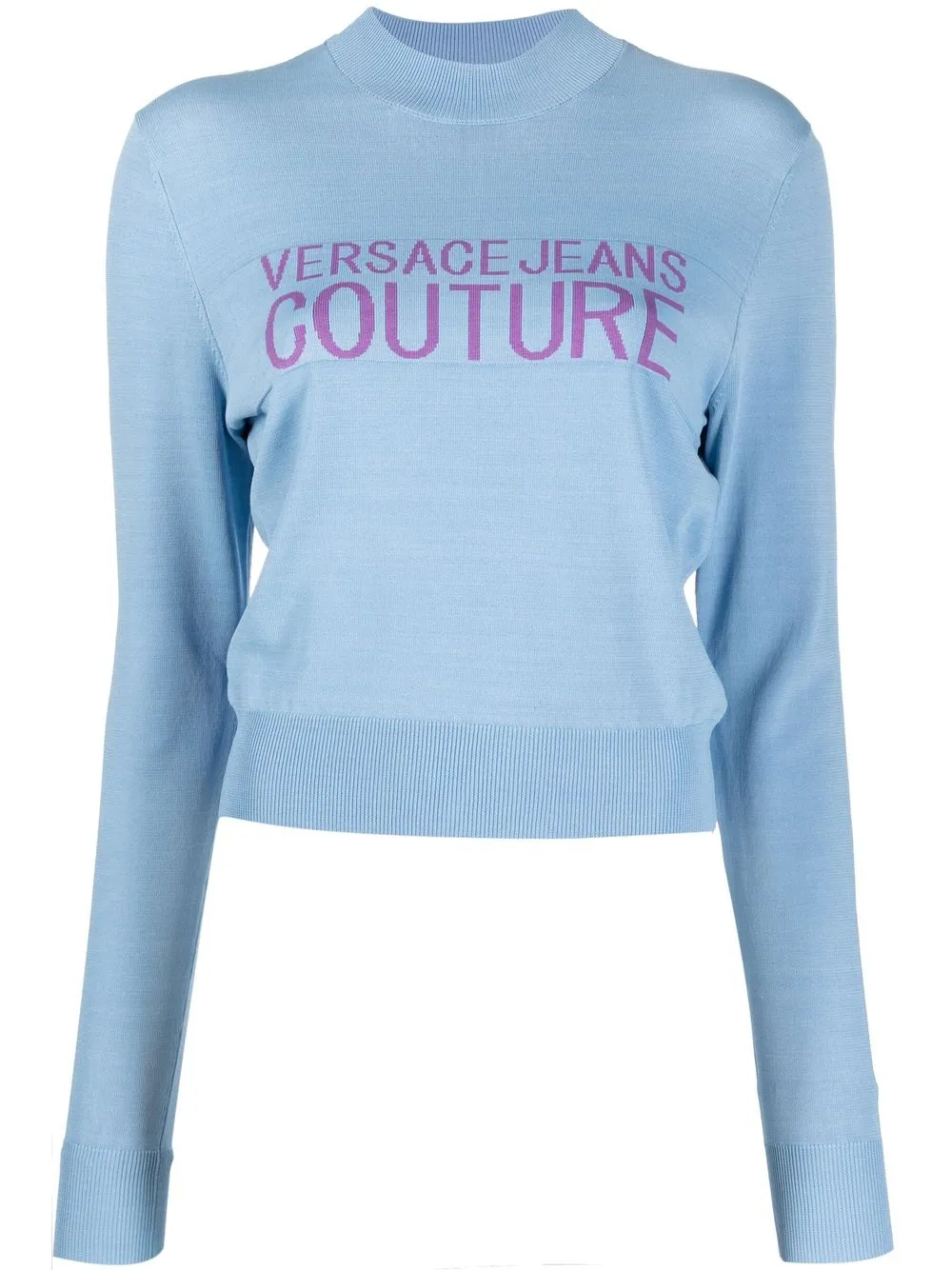 

Versace Jeans Couture suéter con logo bordado - Azul