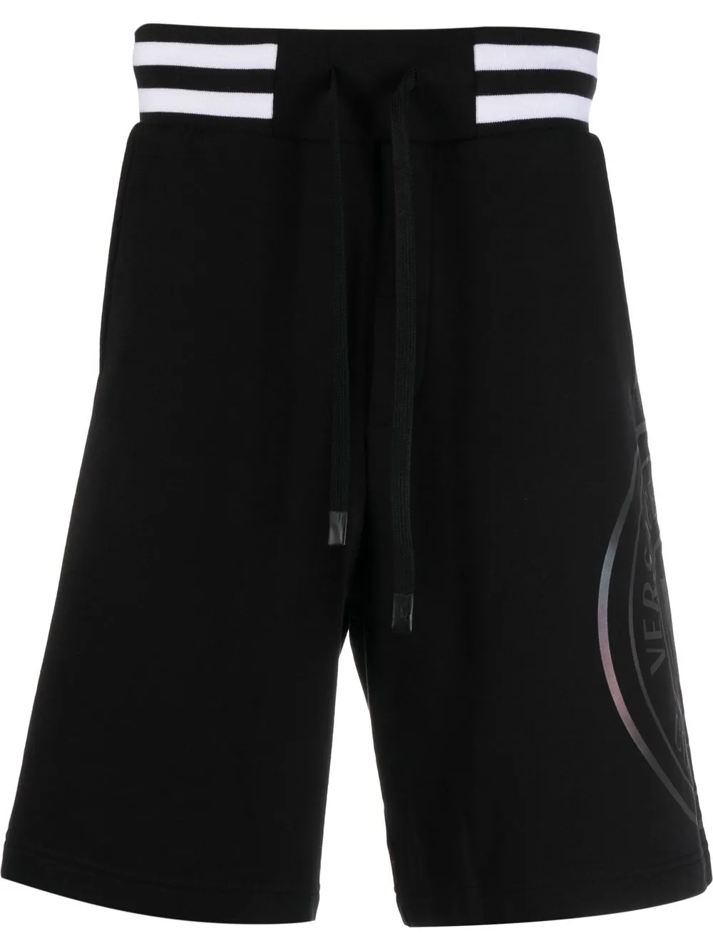 

Versace Jeans Couture shorts deportivos con logo estampado - Negro