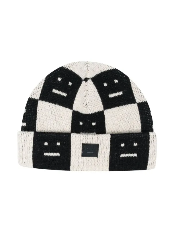 Acne Studios logo-patch Knitted Hat 