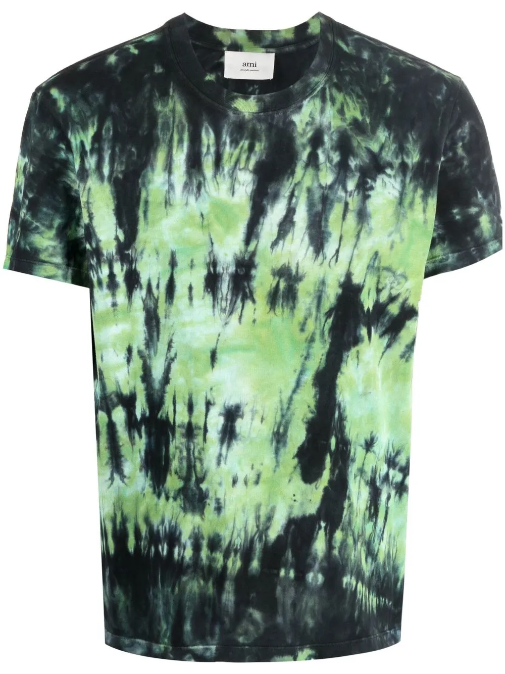 

AMI Paris playera con estampado tie-dye - Verde