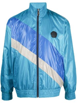Farfetch Men Sport & Swimwear Sportswear Sports Jackets Blue Colour-block panelled windbreaker 