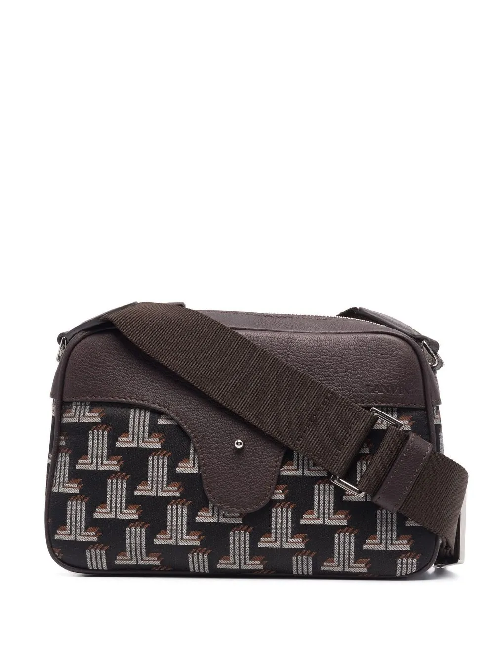 

Lanvin bolsa de hombro con monograma en jacquard - Marrón