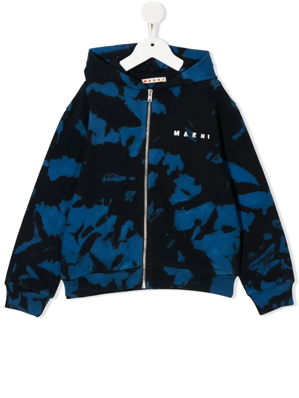 

Marni Kids logo tie-dye print zipped hoodie - 0M803