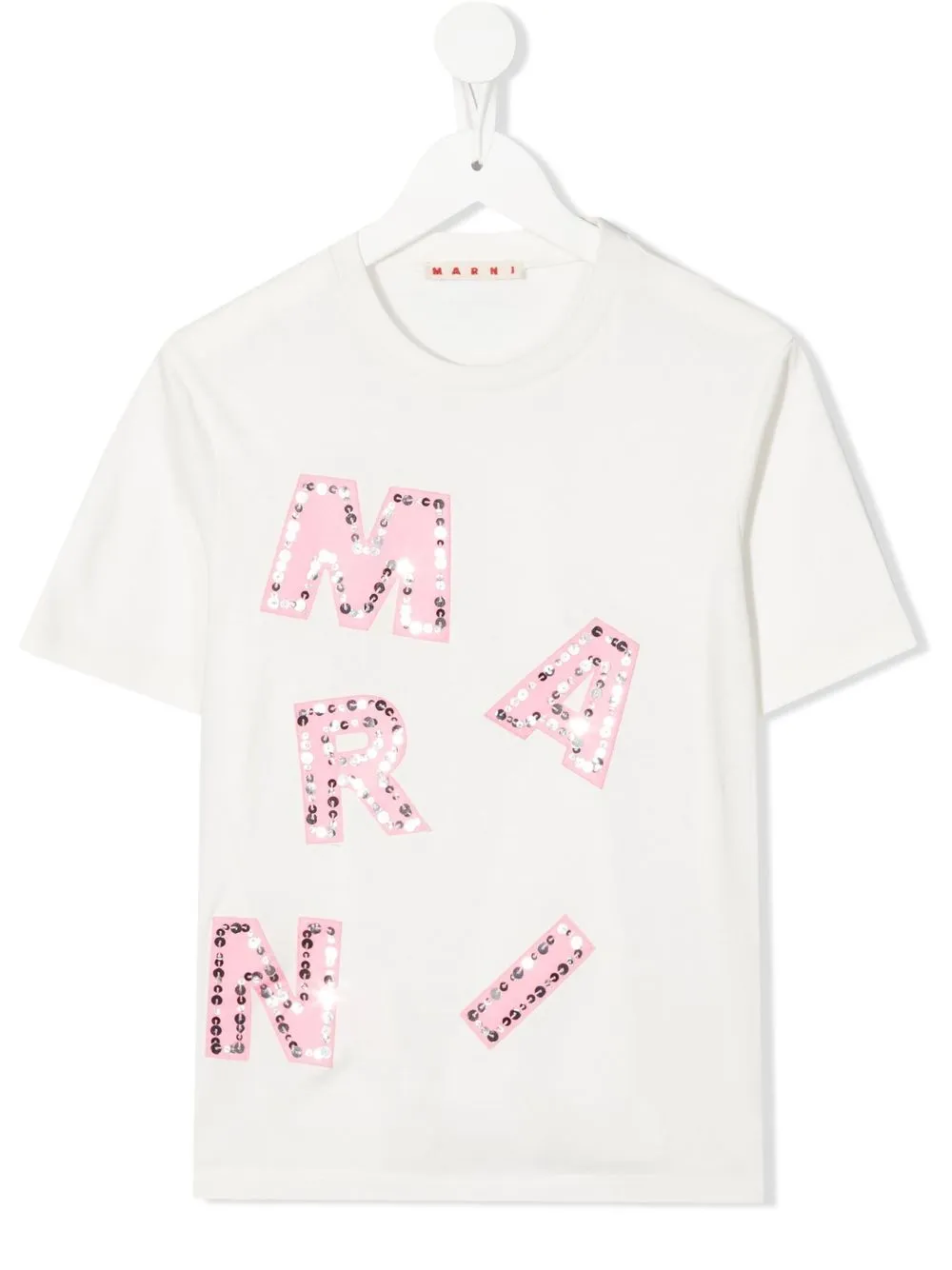 

Marni Kids playera con cuello redondo y logo - 0M108