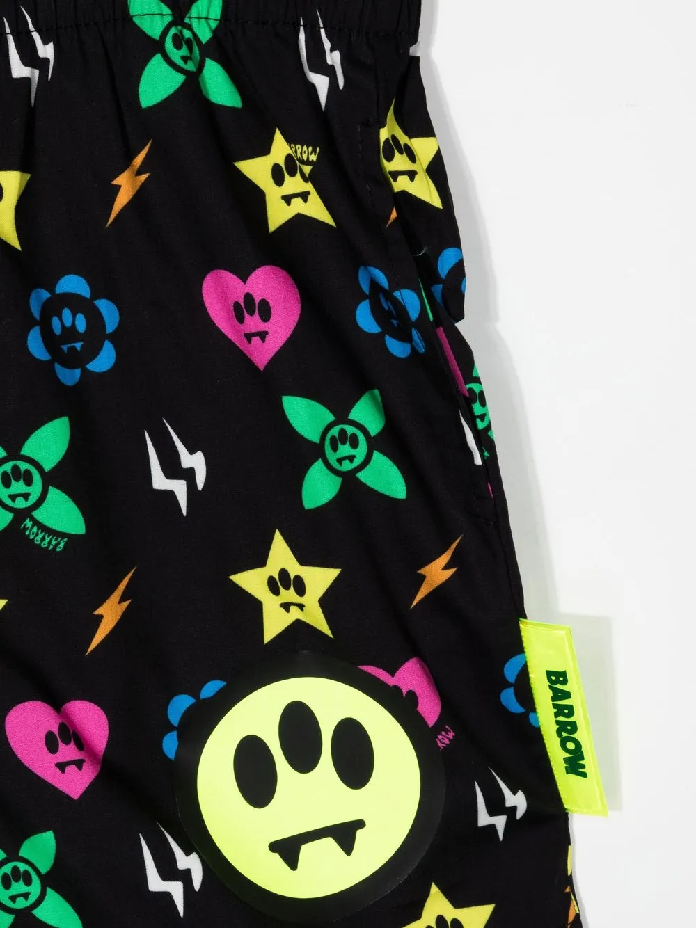  Barrow Kids Shorts Mit Monogrammmuster   Schwarz 