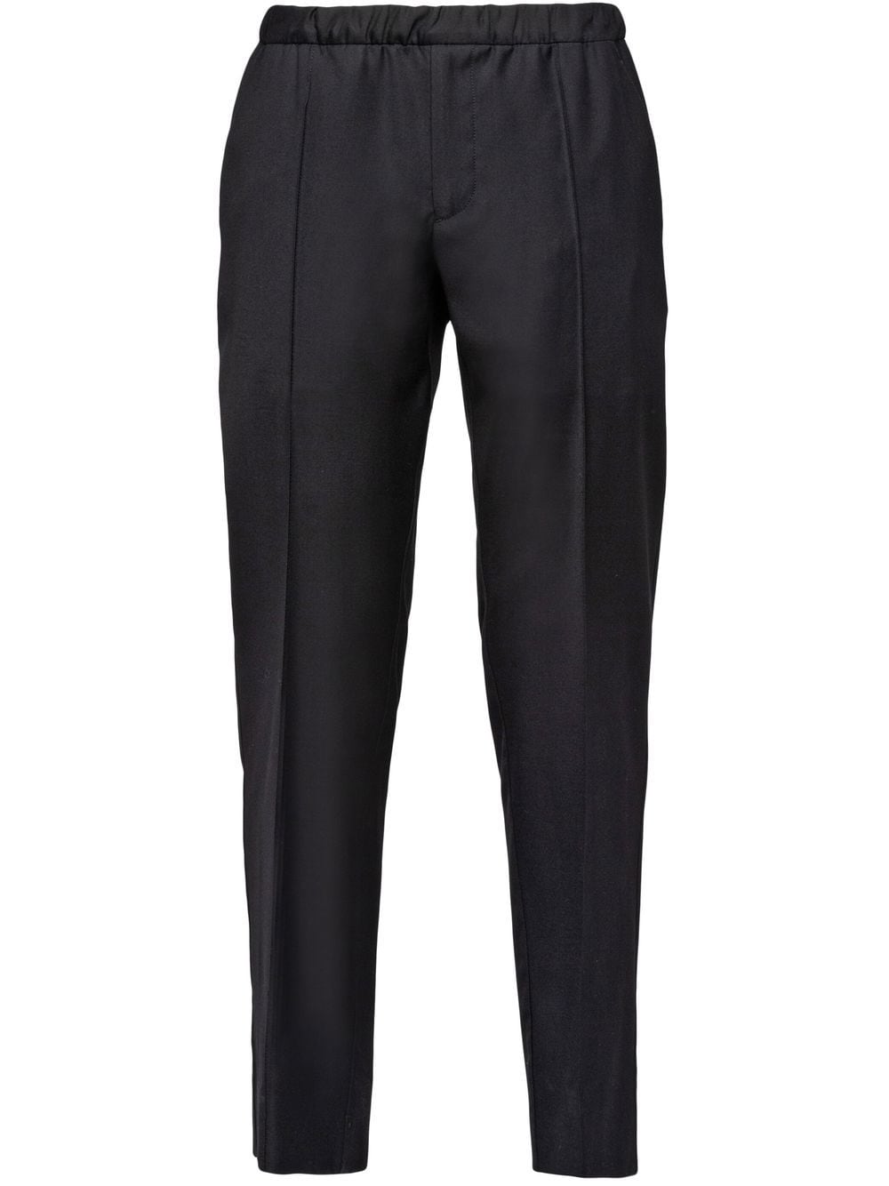 Prada Cropped Tapered Trousers In Black