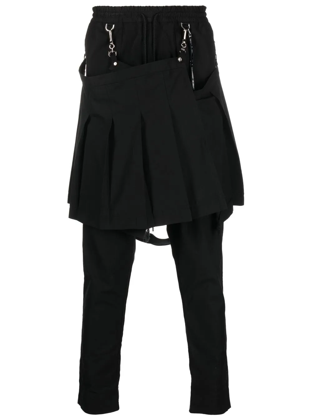 

Mastermind Japan Bondage pleated-skirt trousers - Black