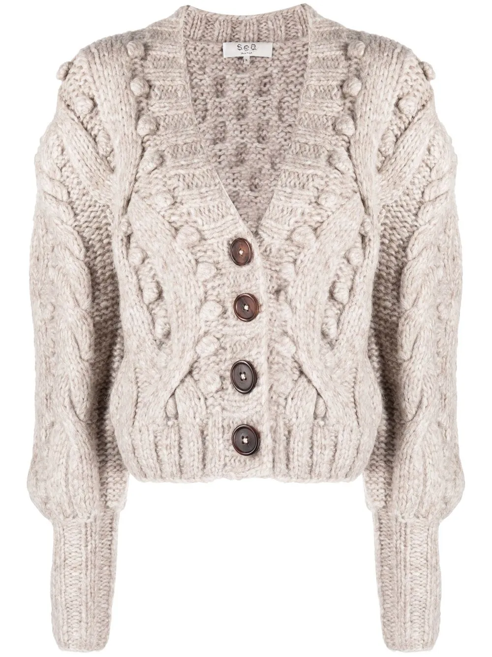 

Sea Caden pom pom-embellished cardigan - Neutrals