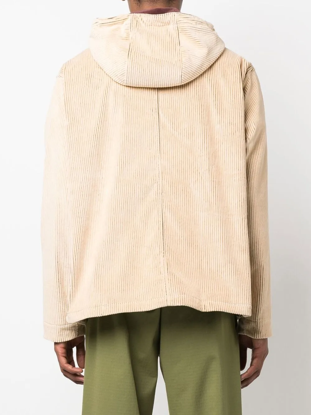 Shop Ranra Steinn Corduroy Hooded Jacket In Neutrals