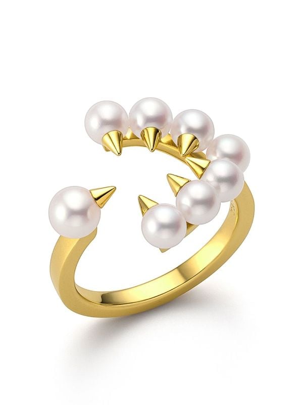 TASAKI 18kt White Gold Collection Line Danger Diamonds Ring - Farfetch
