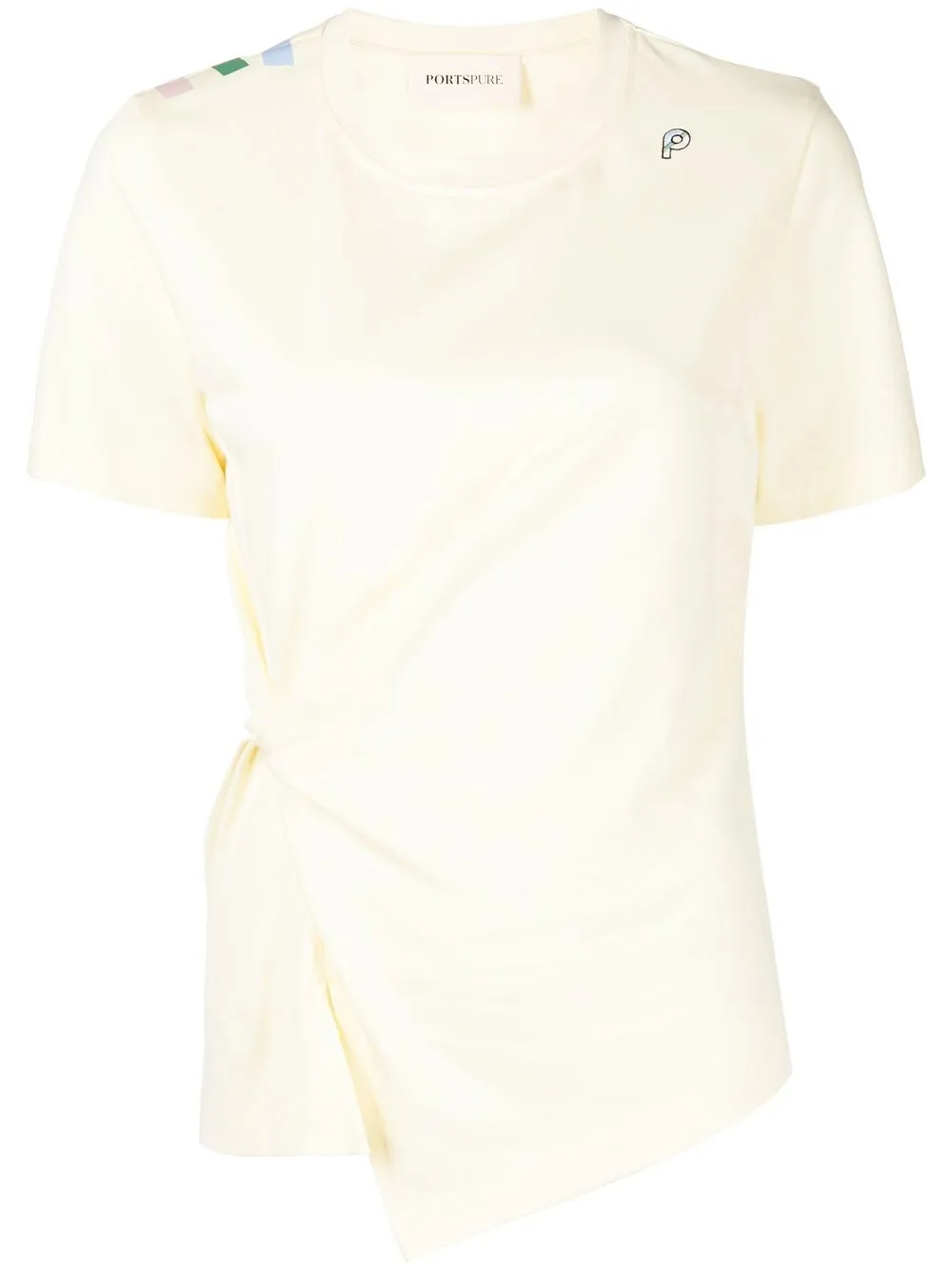 

PortsPURE draped logo-embroidered T-shirt - Yellow