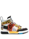 Moschino snakeskin high-top sneakers - White