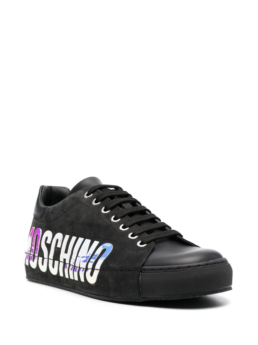 Moschino Leren sneakers - Zwart