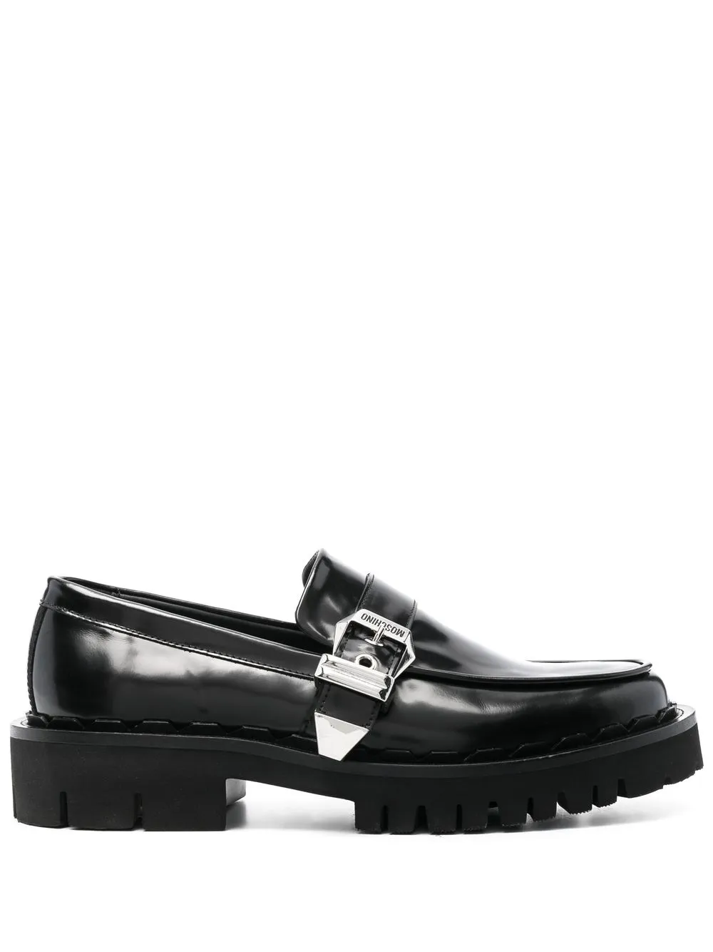 

Moschino mocasines con hebilla - Negro