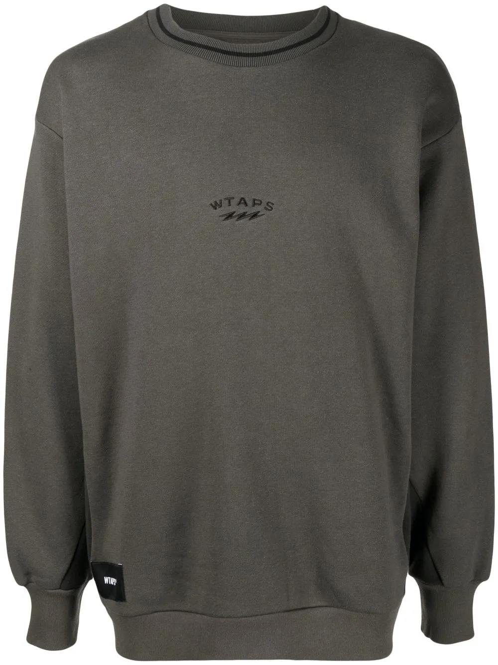 

WTAPS logo-print crew neck sweatshirt - Green