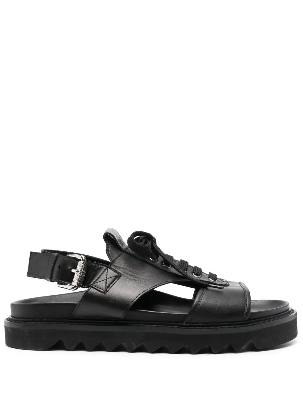 

Moschino sandalias con agujetas - Negro