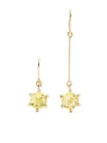 BEATRIZ PALACIOS asymmetric-design drop earrings - Gold