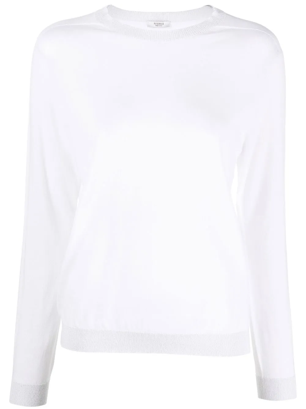 

Peserico lurex-detail crew neck jumper - White