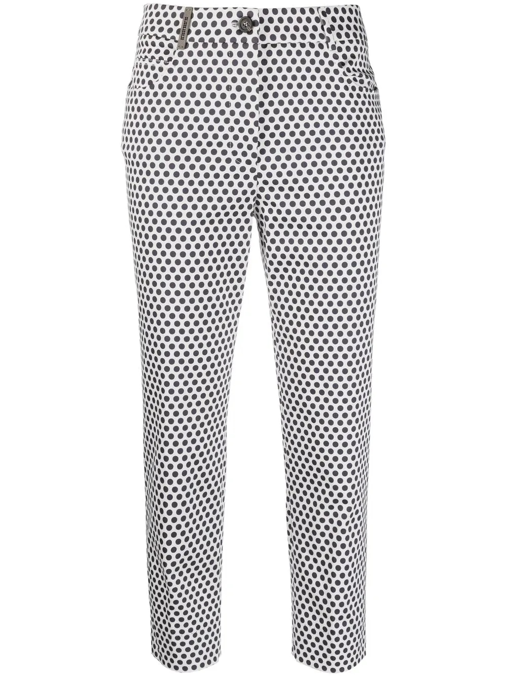 

Peserico polka-dot cropped trousers - White