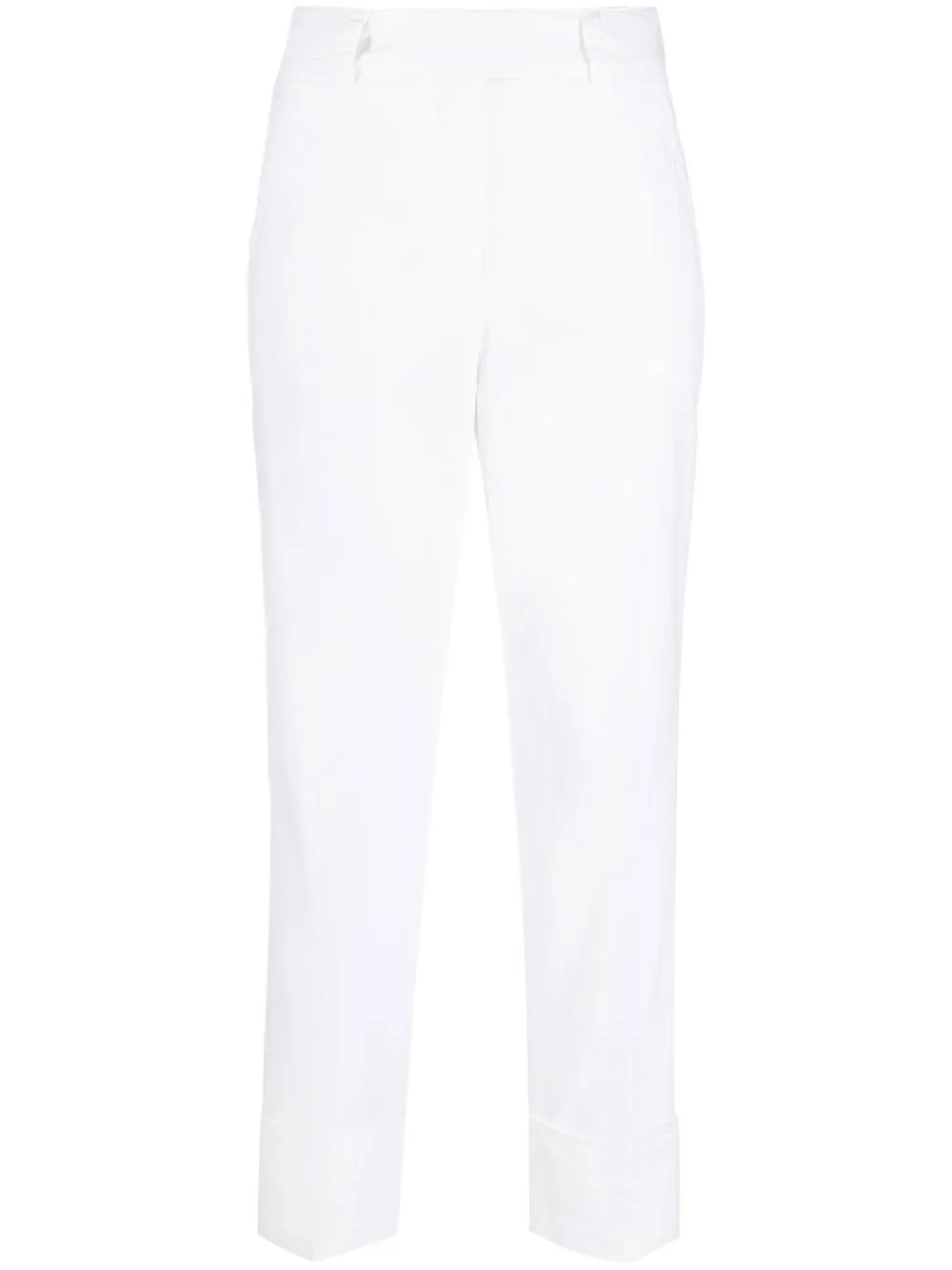 

Peserico turn-up hem cropped trousers - White