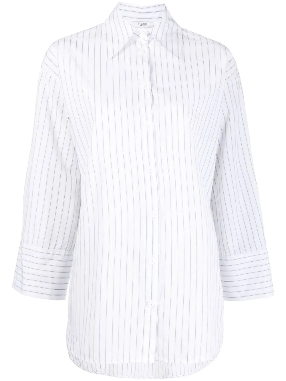 

Peserico striped button-up shirt - White