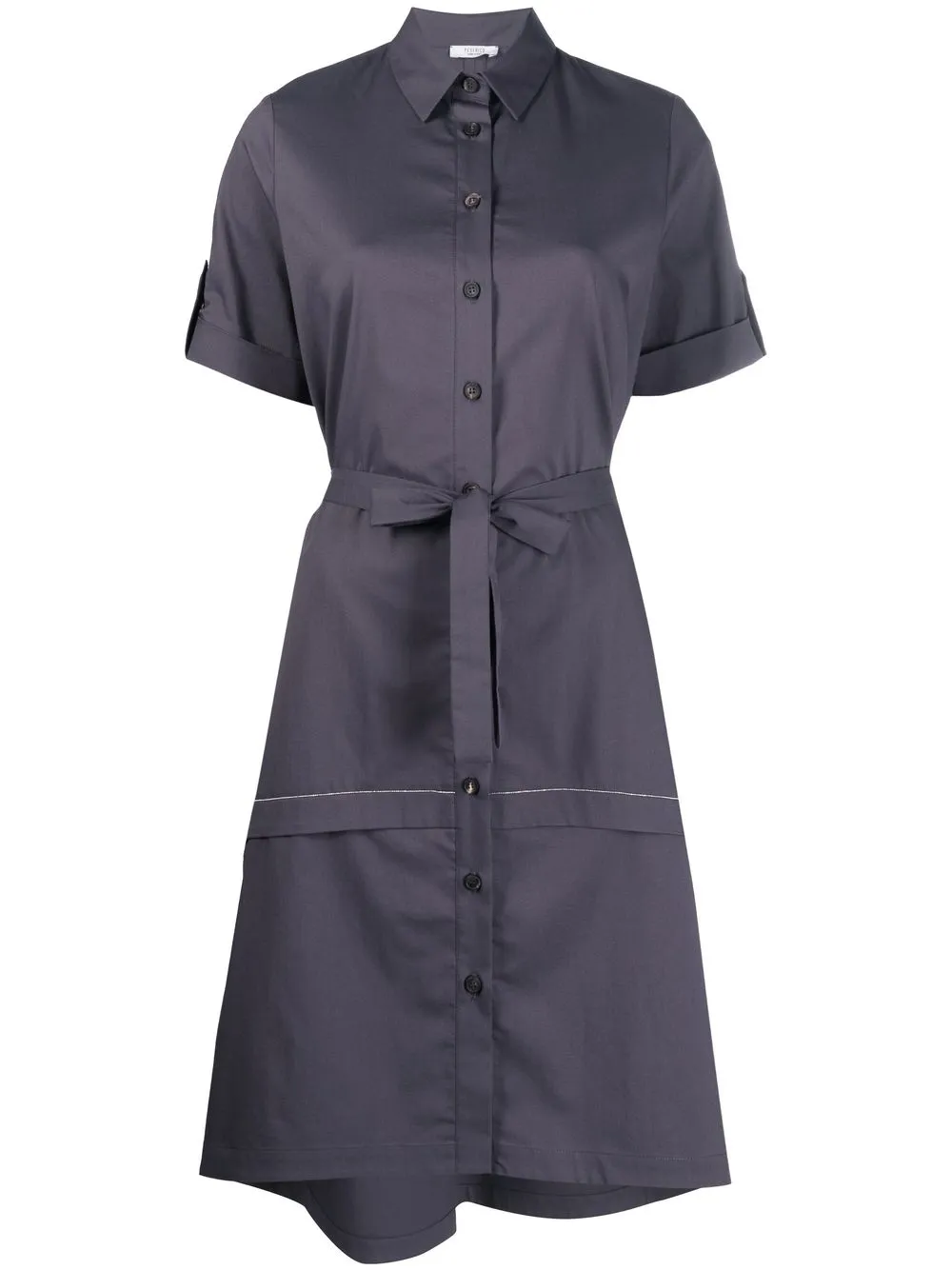 

Peserico vestido camisero con botones - Gris