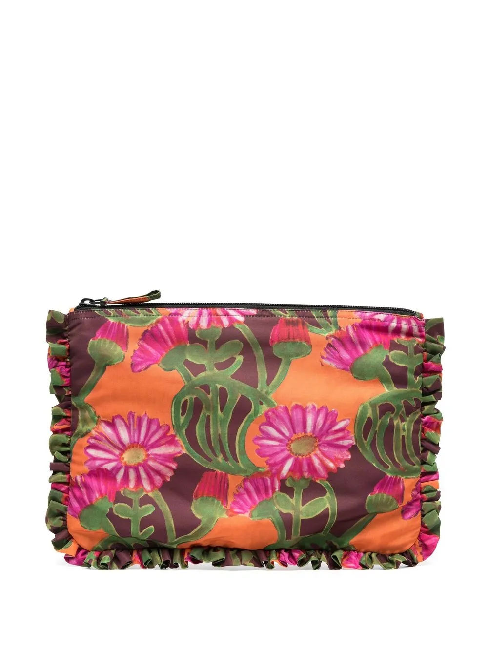 

La DoubleJ bolsa de mano con motivo floral - Naranja