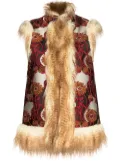 La DoubleJ faux-fur trimmed gilet - Neutrals