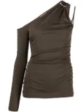 Nanushka draped neckline jersey wrap top - Green