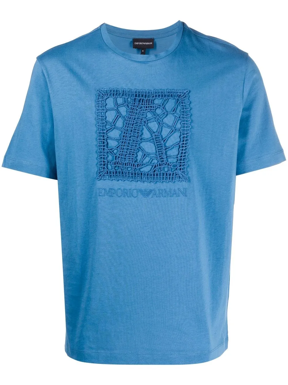

Emporio Armani embroidered-logo crewneck T-shirt - Blue