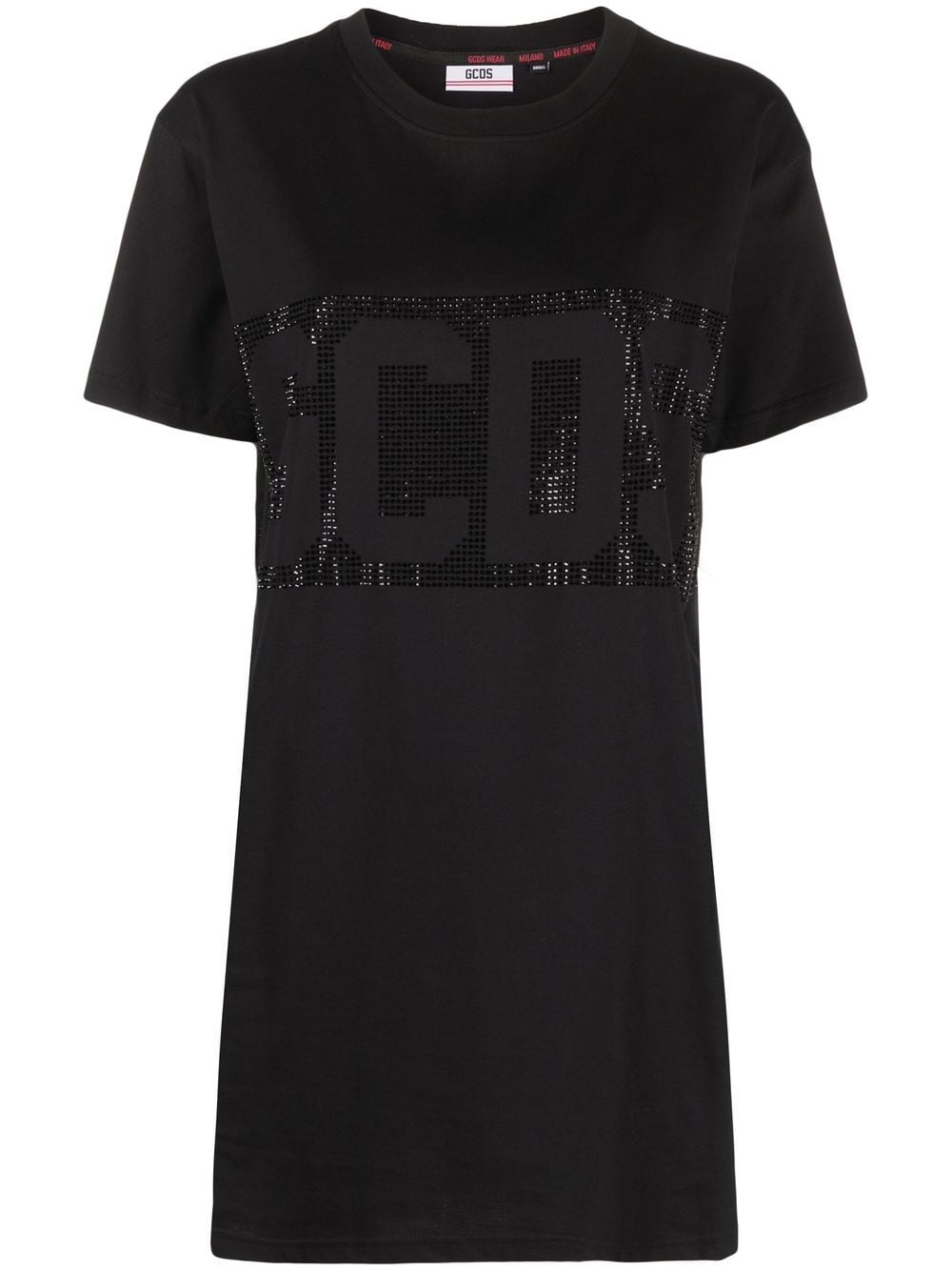 Gcds Logo-embellished T-shirt Dress In Black