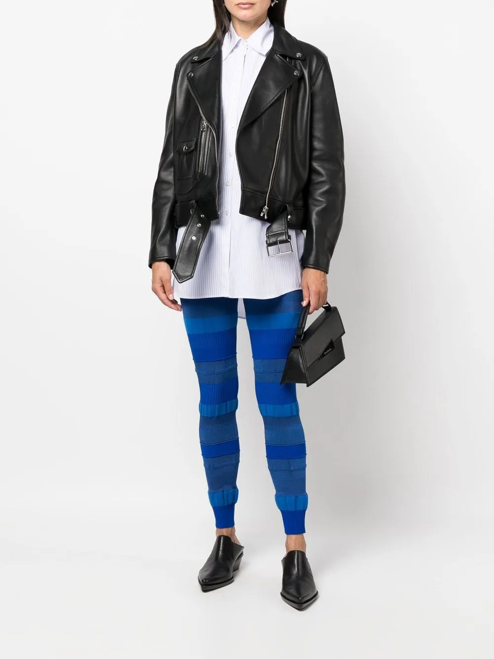 Acne Studios Getextureerde legging - Blauw