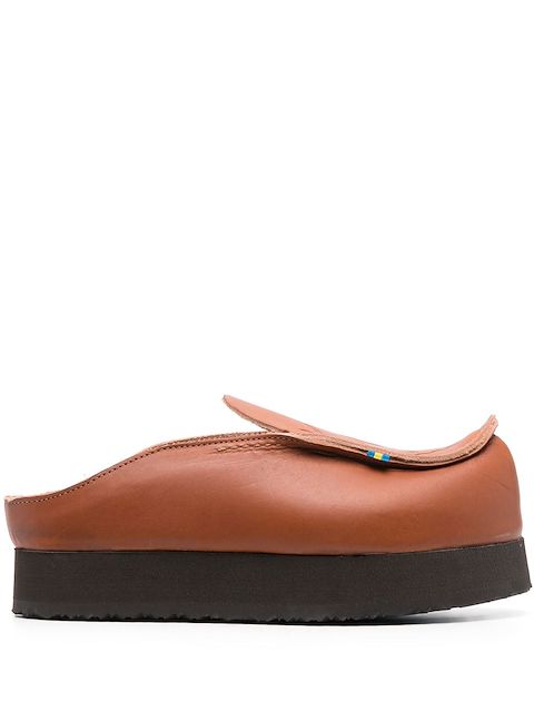 Acne Studios curved-toe platform mules