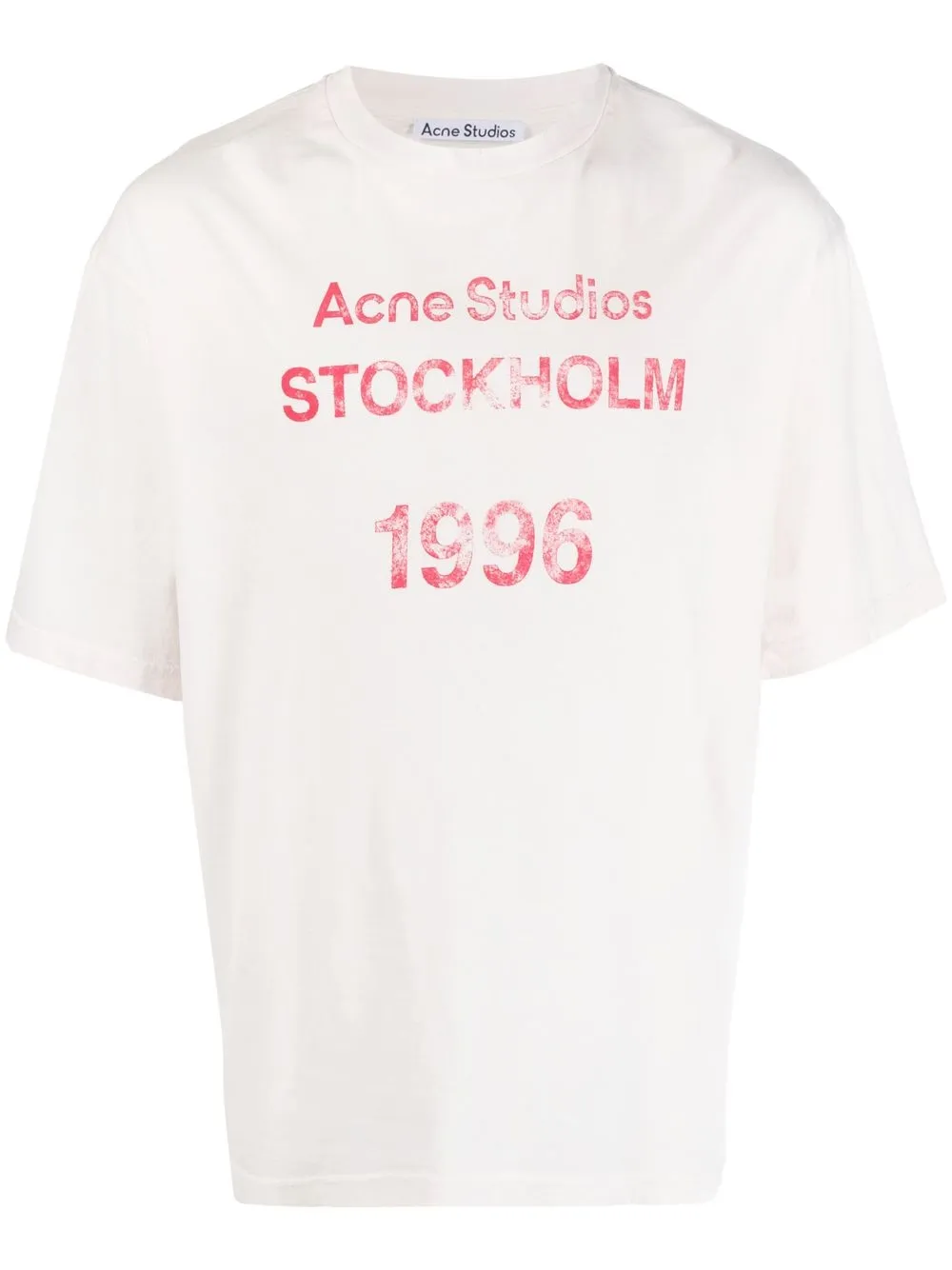 

Acne Studios logo-stamp organic cotton T-shirt - Pink