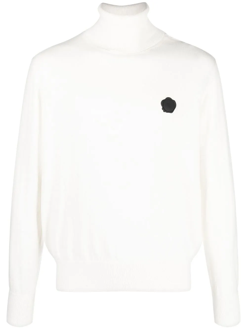 

Viktor & Rolf roll-neck logo-patch jumper - White