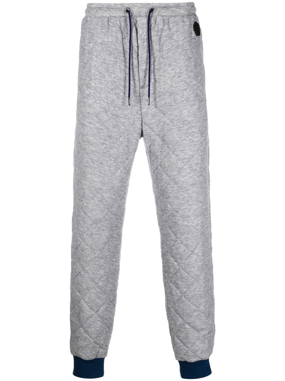 diamond-quilted track pants