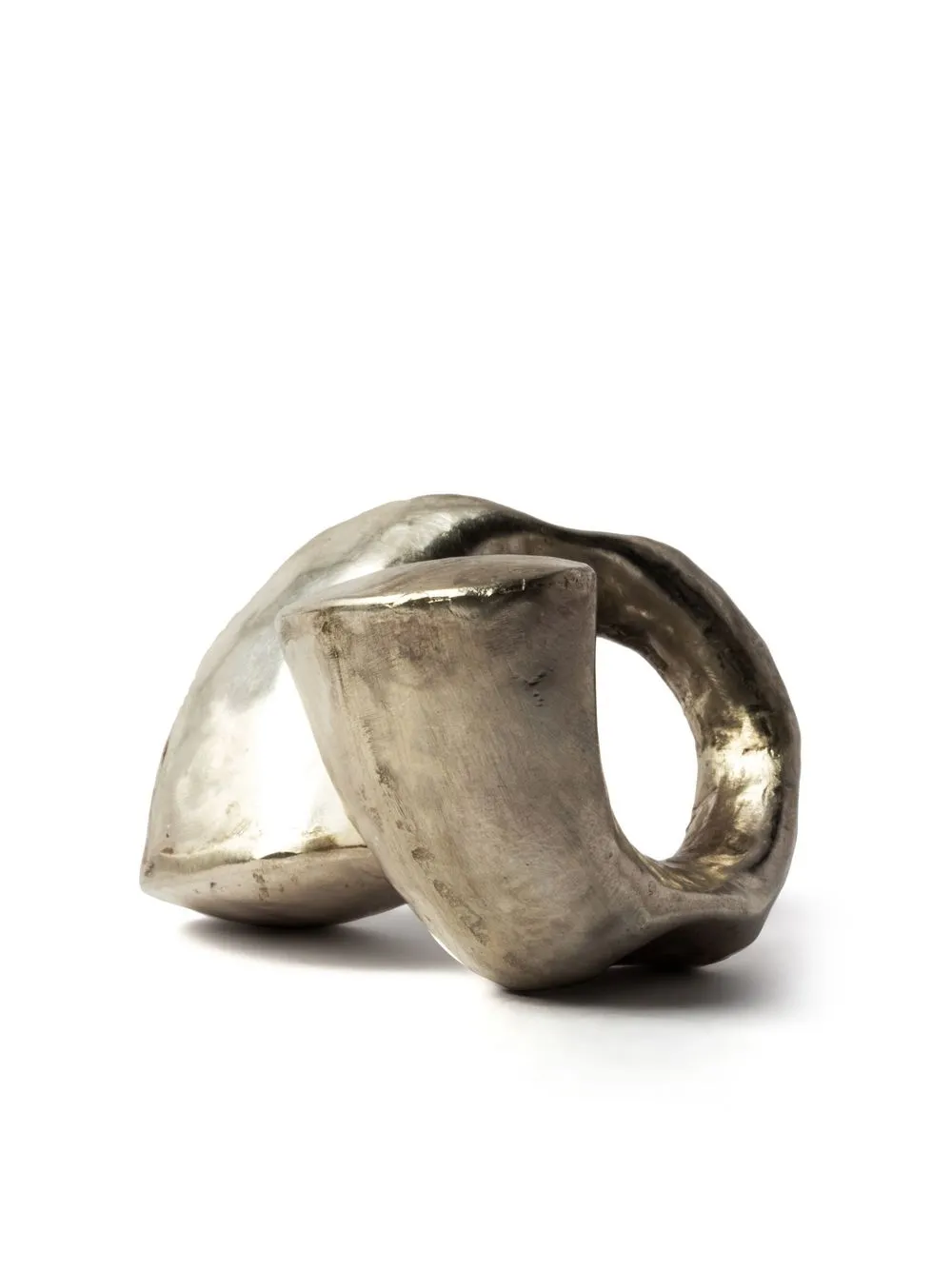 PARTS OF FOUR TWISTED DRUID STERLING-SILVER RING 