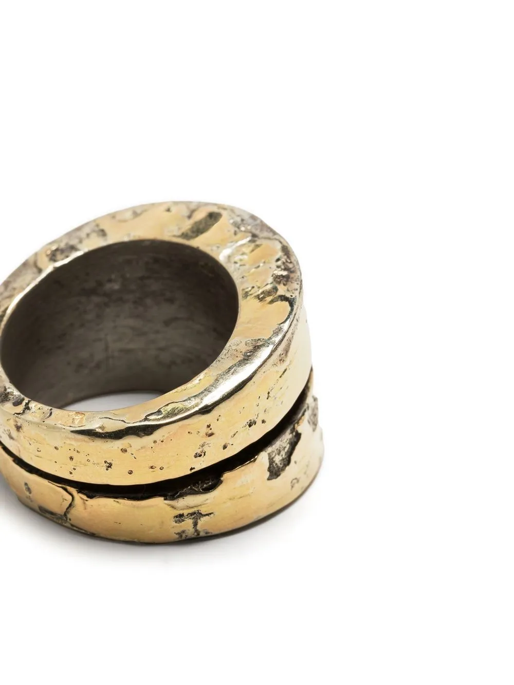 Shop Parts Of Four Crevice Gold-plated Ring In Yellow